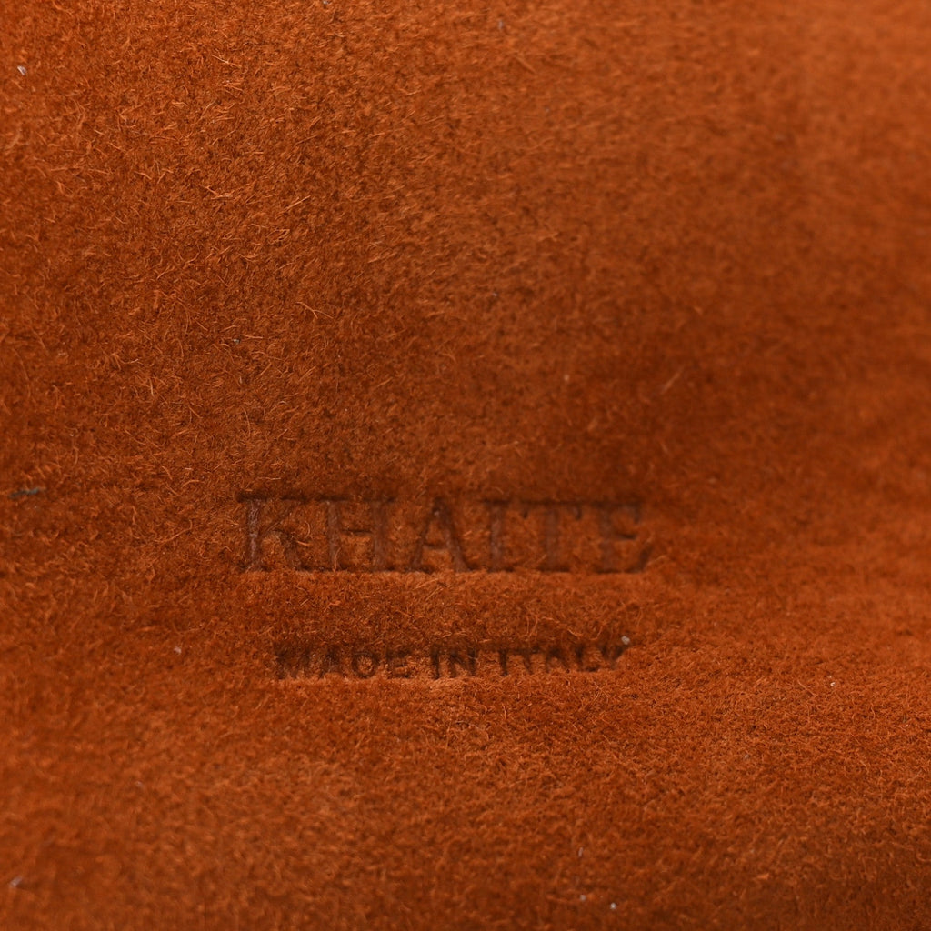 Suede Calfskin Medium Lotus Tote Caramel
