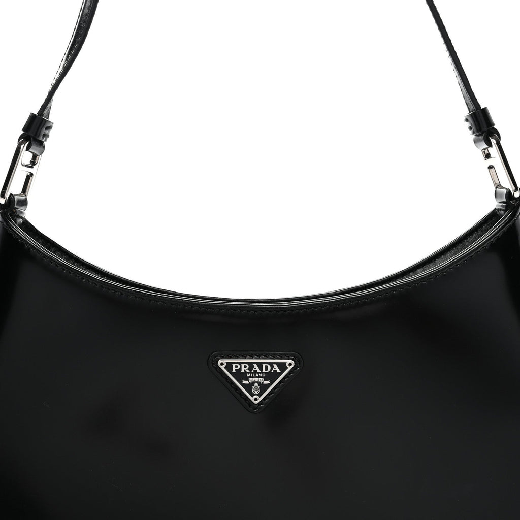 Spazzolato Cleo Shoulder Bag Black