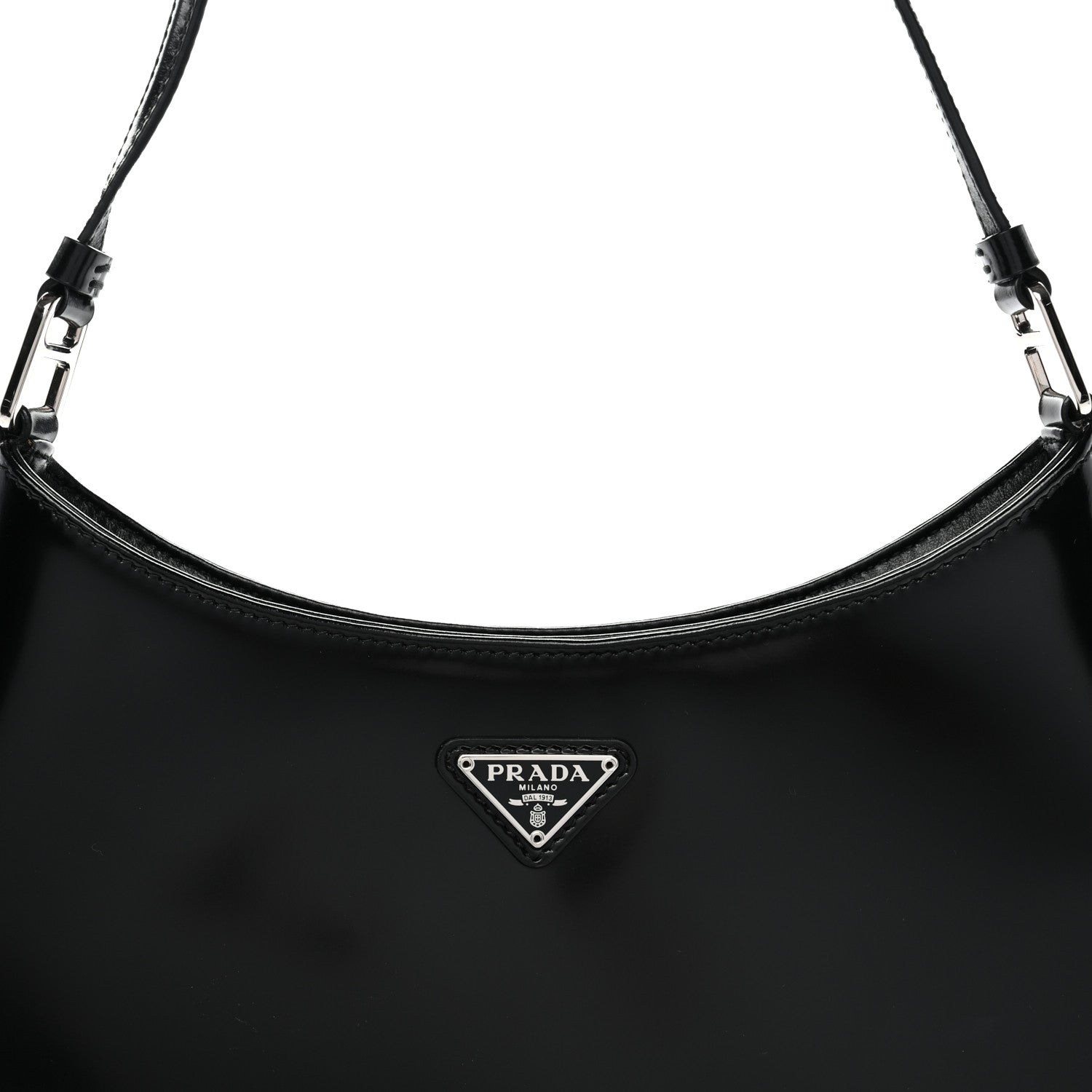 Spazzolato Cleo Shoulder Bag Black