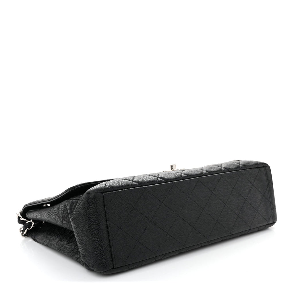 Caviar Maxi Single Flap Black