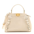 Nappa Rosebud Mini Peekaboo Iconic Satchel Bianco