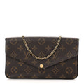 Monogram Pochette Felicie Chain Wallet Fuchsia