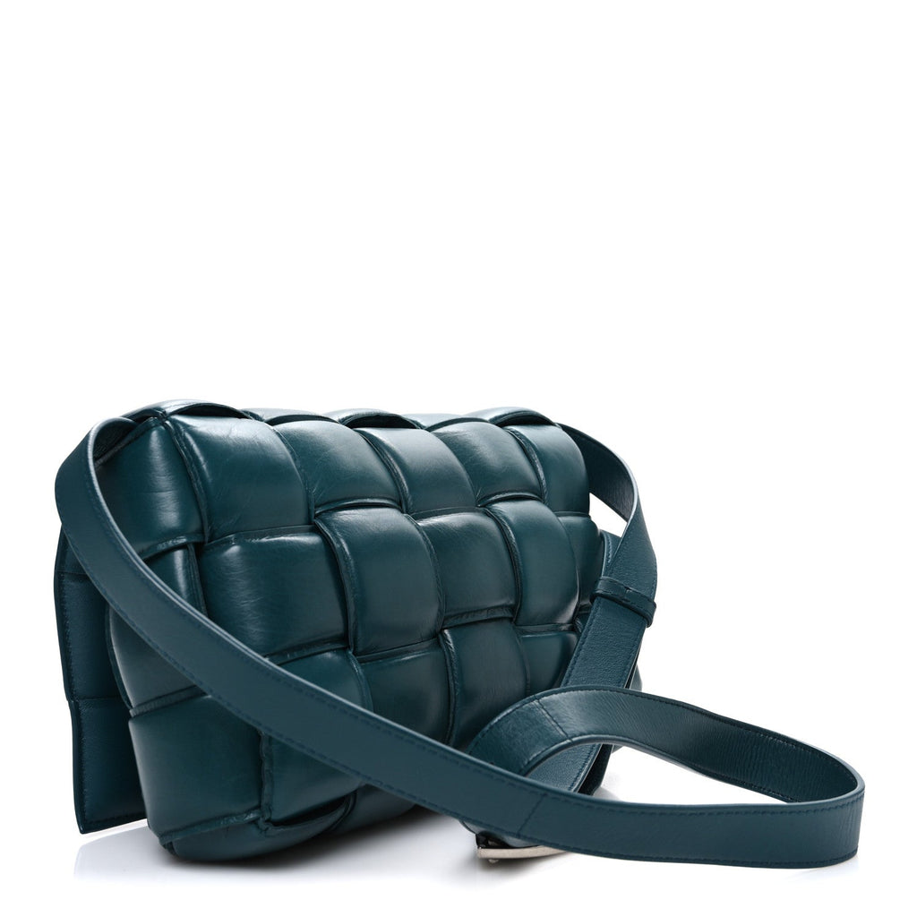 Paper Calfskin Maxi Intreccio Padded Cassette Crossbody Bag Ottanio