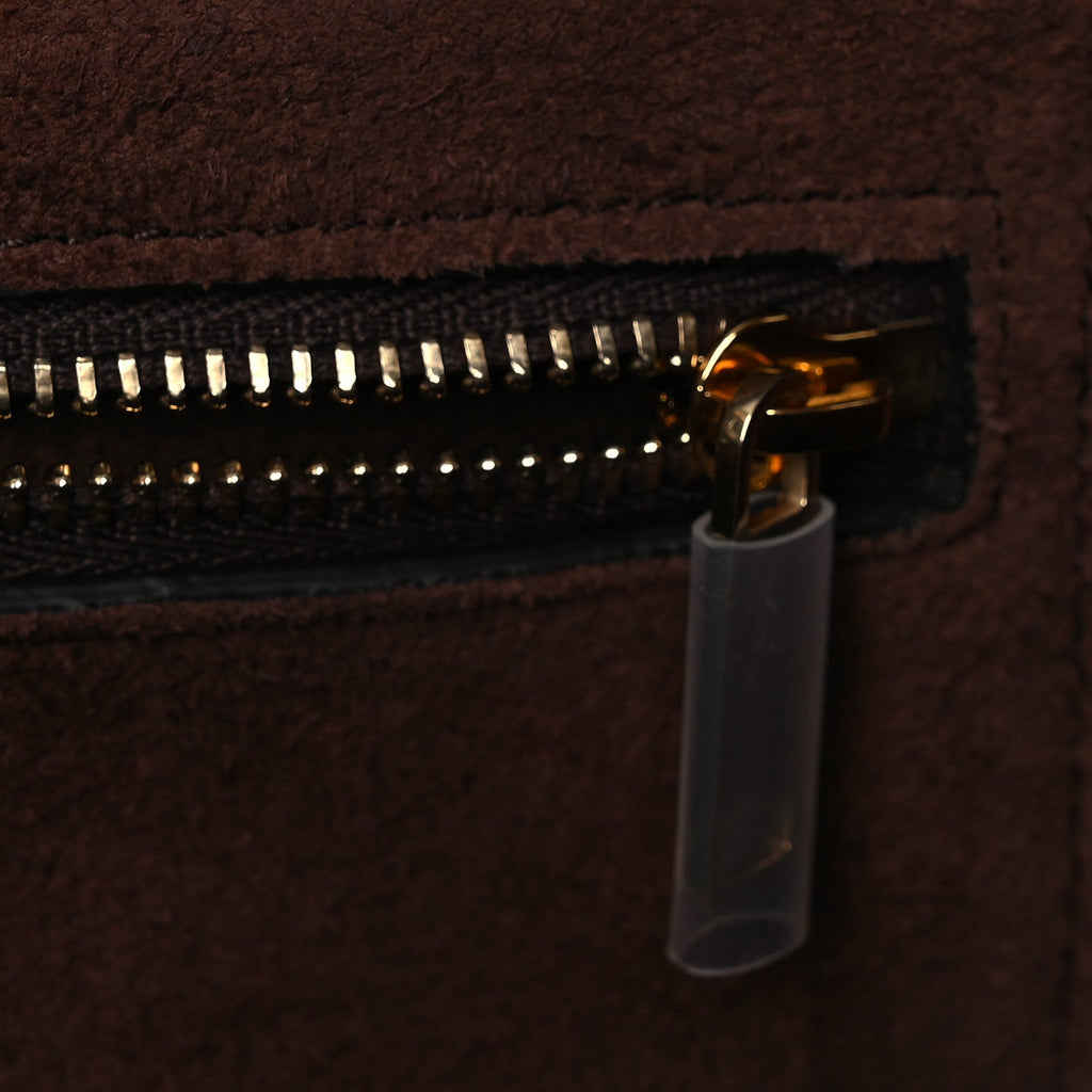 Supple Shiny Lambskin Medium New Luggage Brick