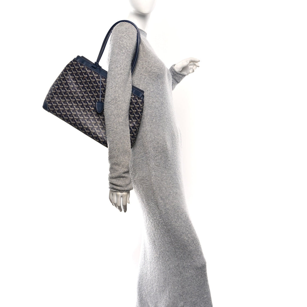 Goyardine Bellechasse Biaude MM Tote  Navy Blue