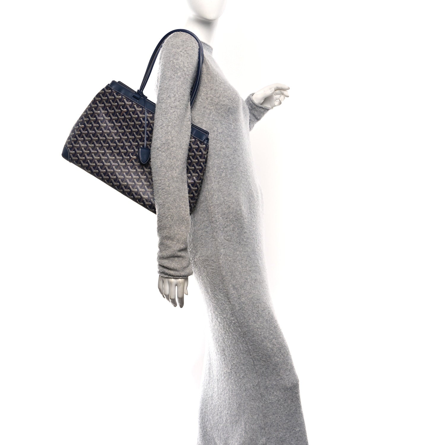 Goyardine Bellechasse Biaude MM Tote  Navy Blue