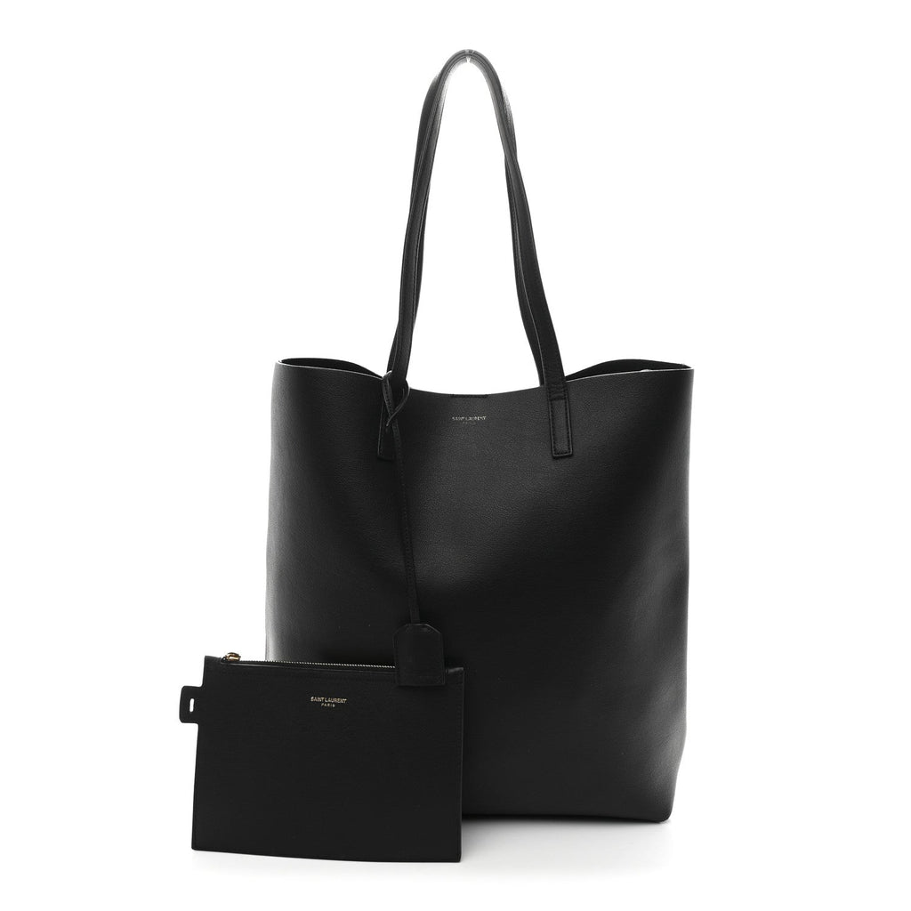 Calfskin Medium Shopping Tote Black
