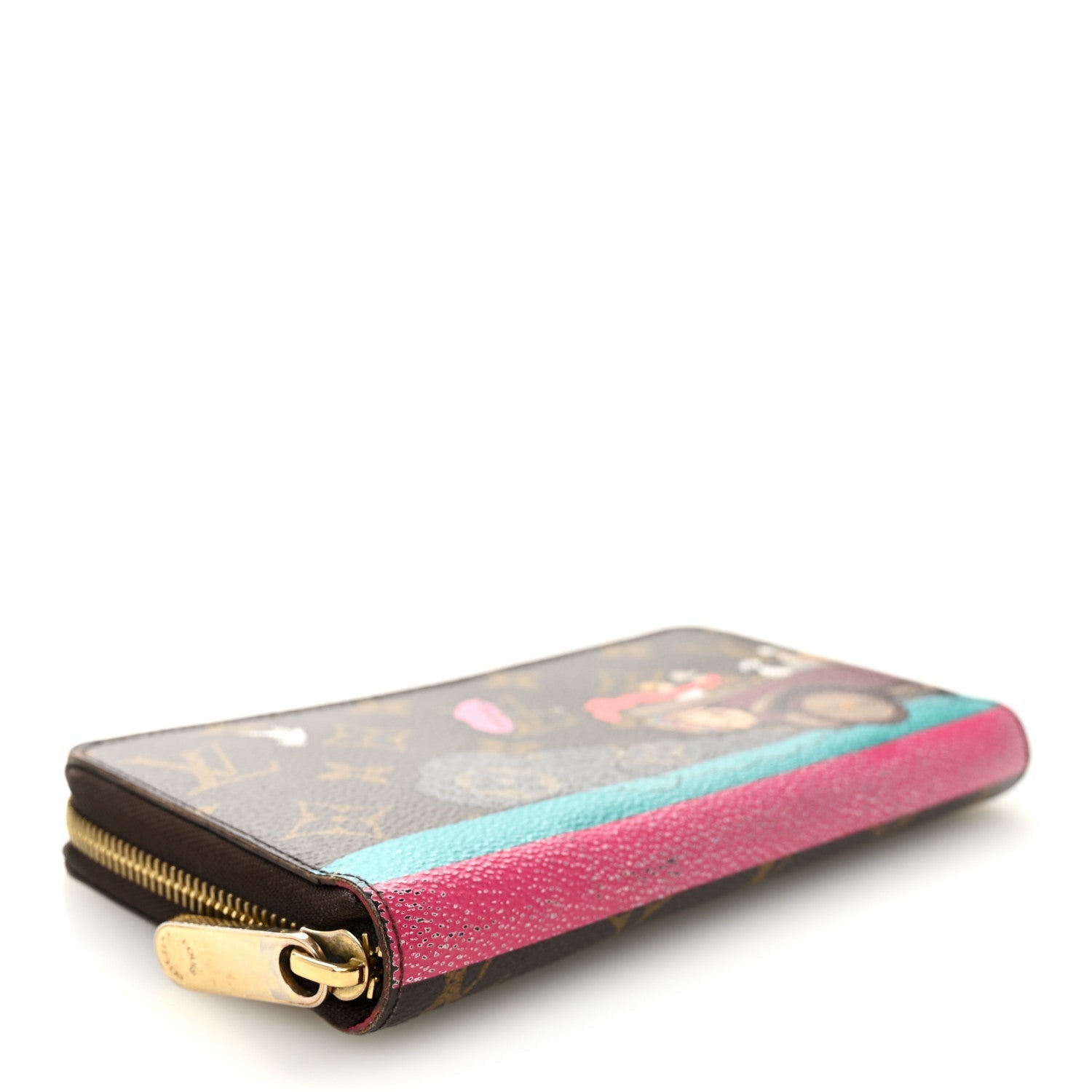 Monogram 2015 Christmas Animation Zippy Wallet Hibiscus