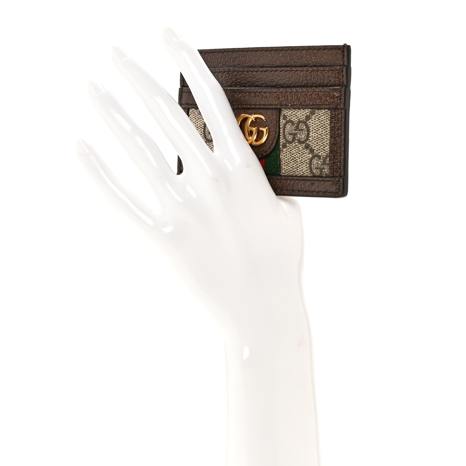 GG Supreme Monogram Ophidia  Holder Brown