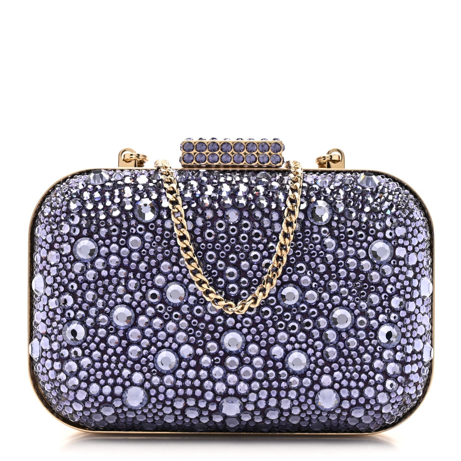 Crystal Micro Cloud Clutch Purple