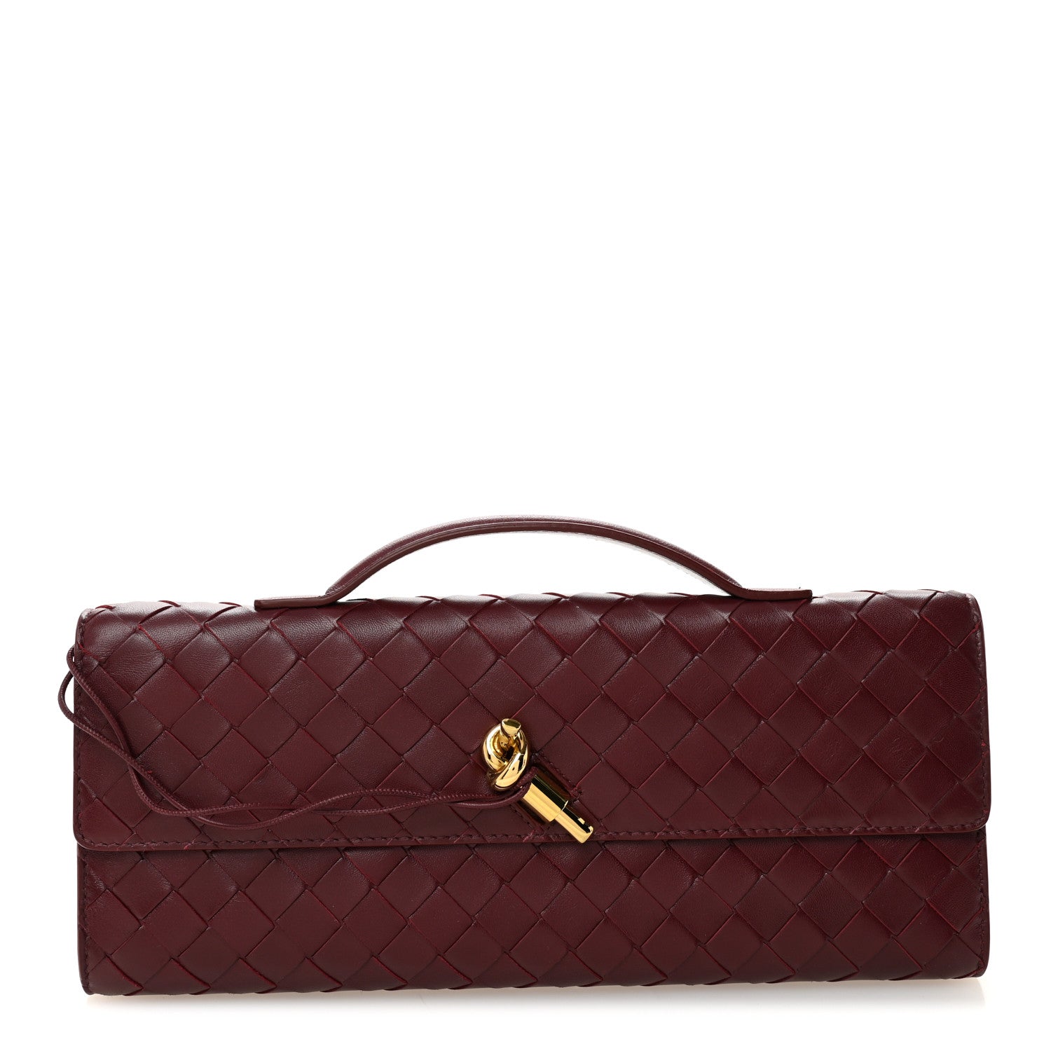 Nappa Intrecciato Long Andiamo Top Handle Clutch Barolo