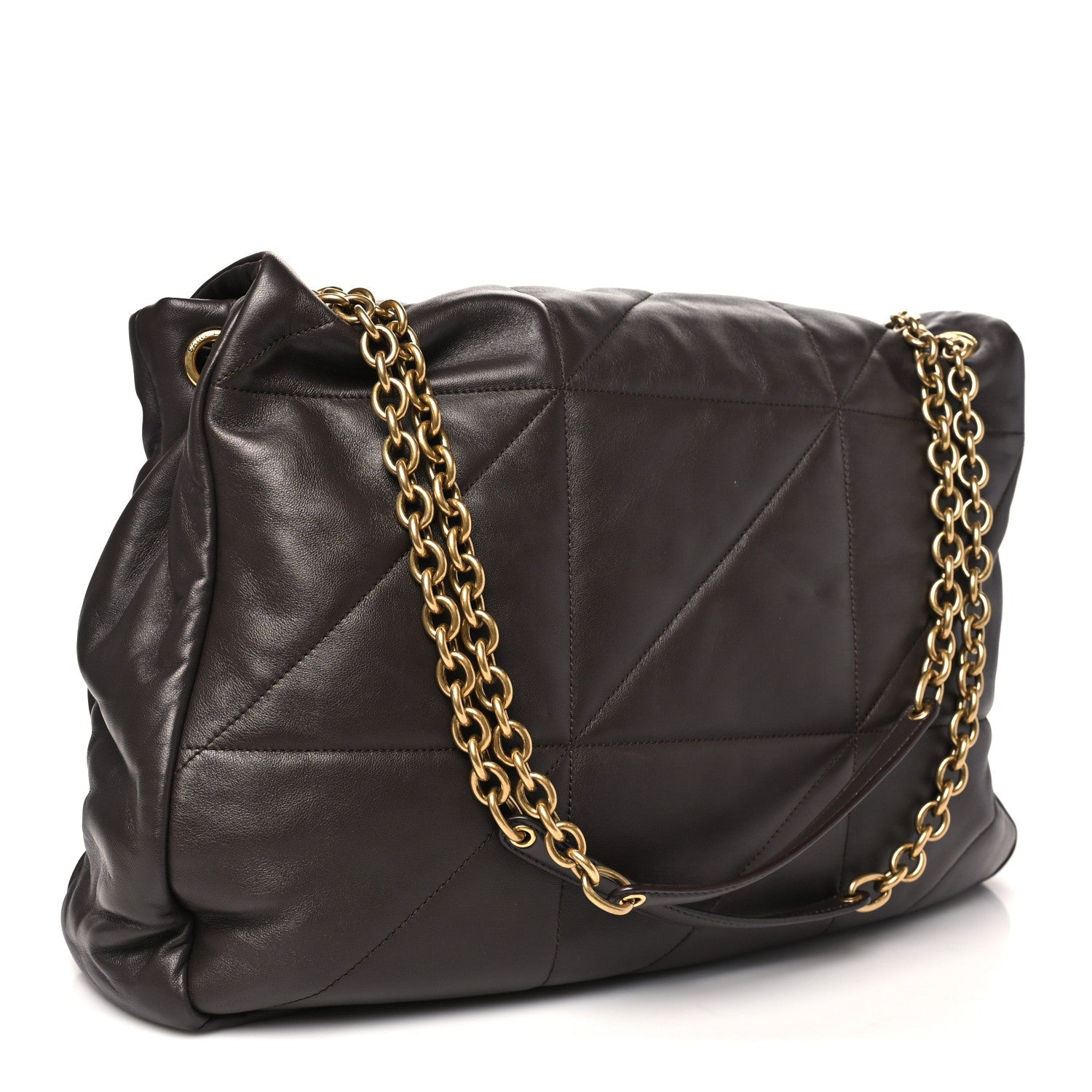 Lambskin Matelasse Monogram Large Jamie 4.3 Dark Sweet Chocolate