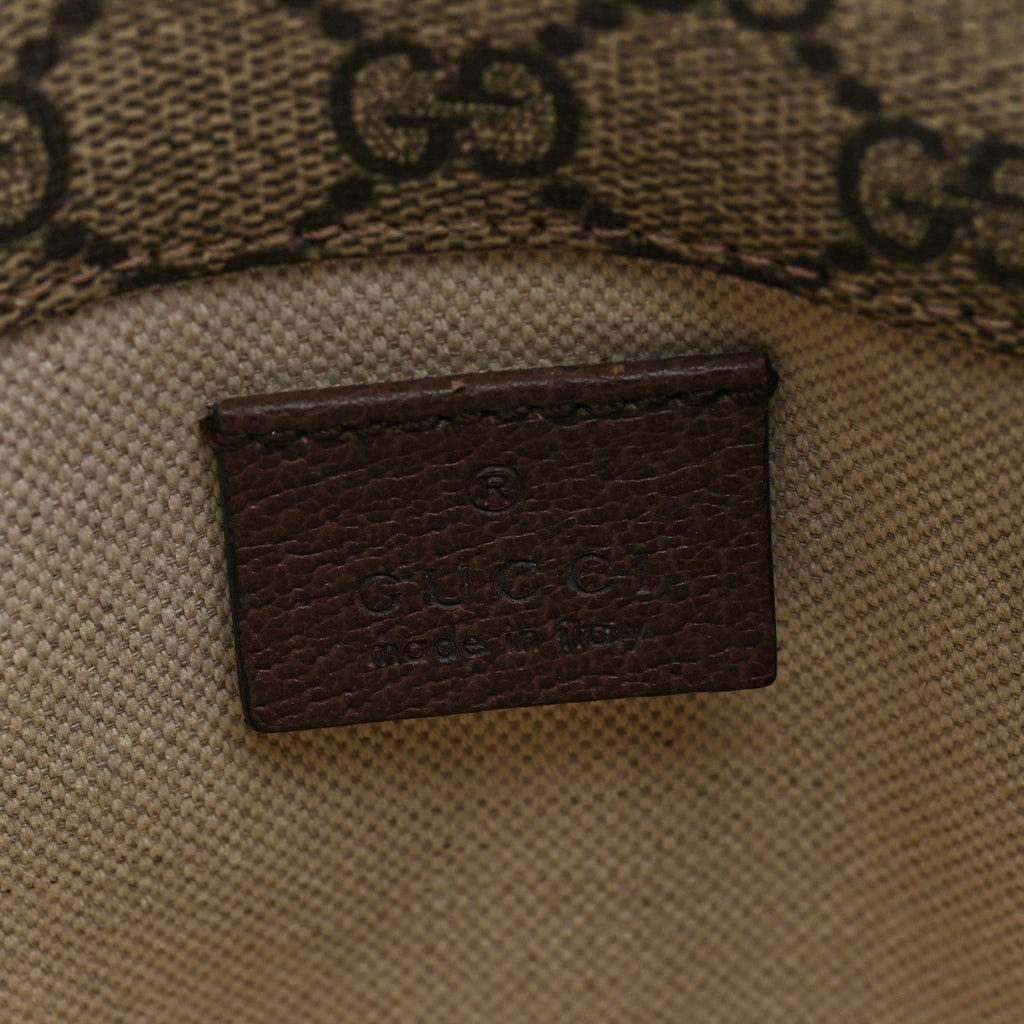 GG Supreme Monogram Neo Vintage Web Belt Bag Brown