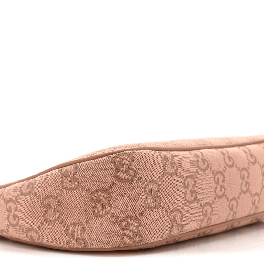 Monogram Textured Dollar Calfskin Small Ophidia Hobo Cloche Rose Pink