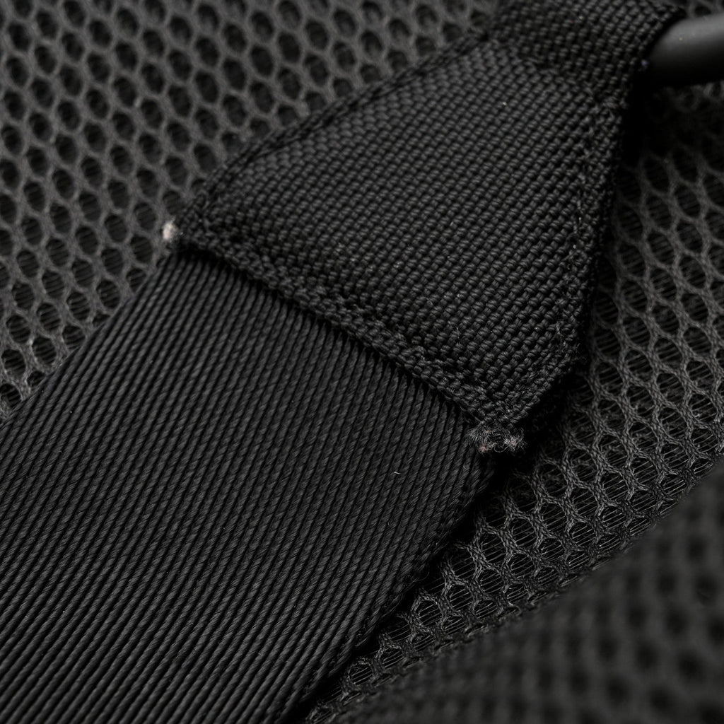 Nylon Mesh Logo Printed Attica Gym Shoulder Bag Black