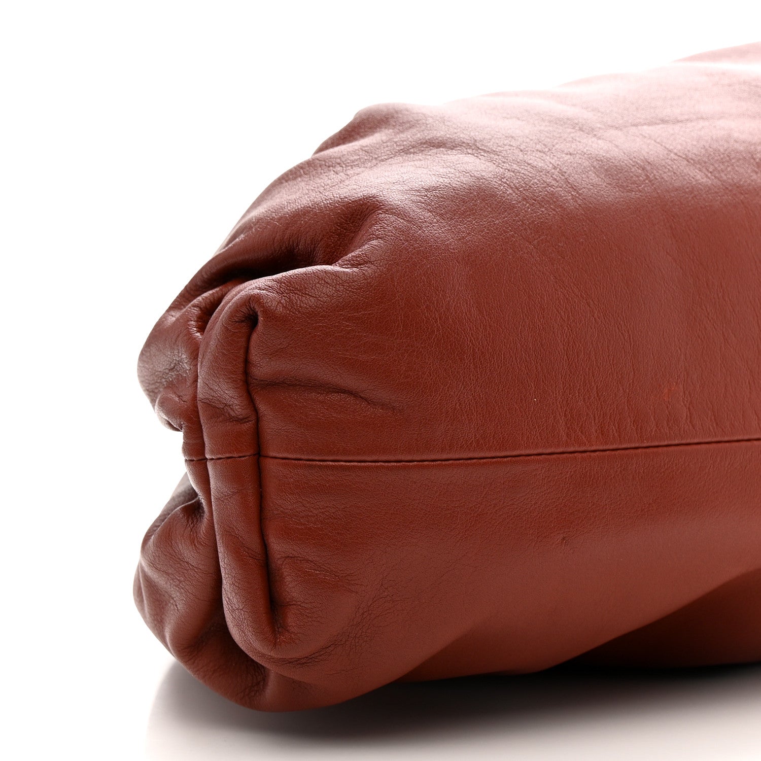 Smooth Butter Calf The Pouch Oversized Clutch Bordeaux