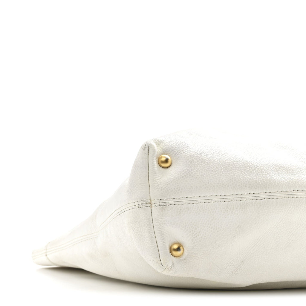 Caviar CC Timeless Tote White