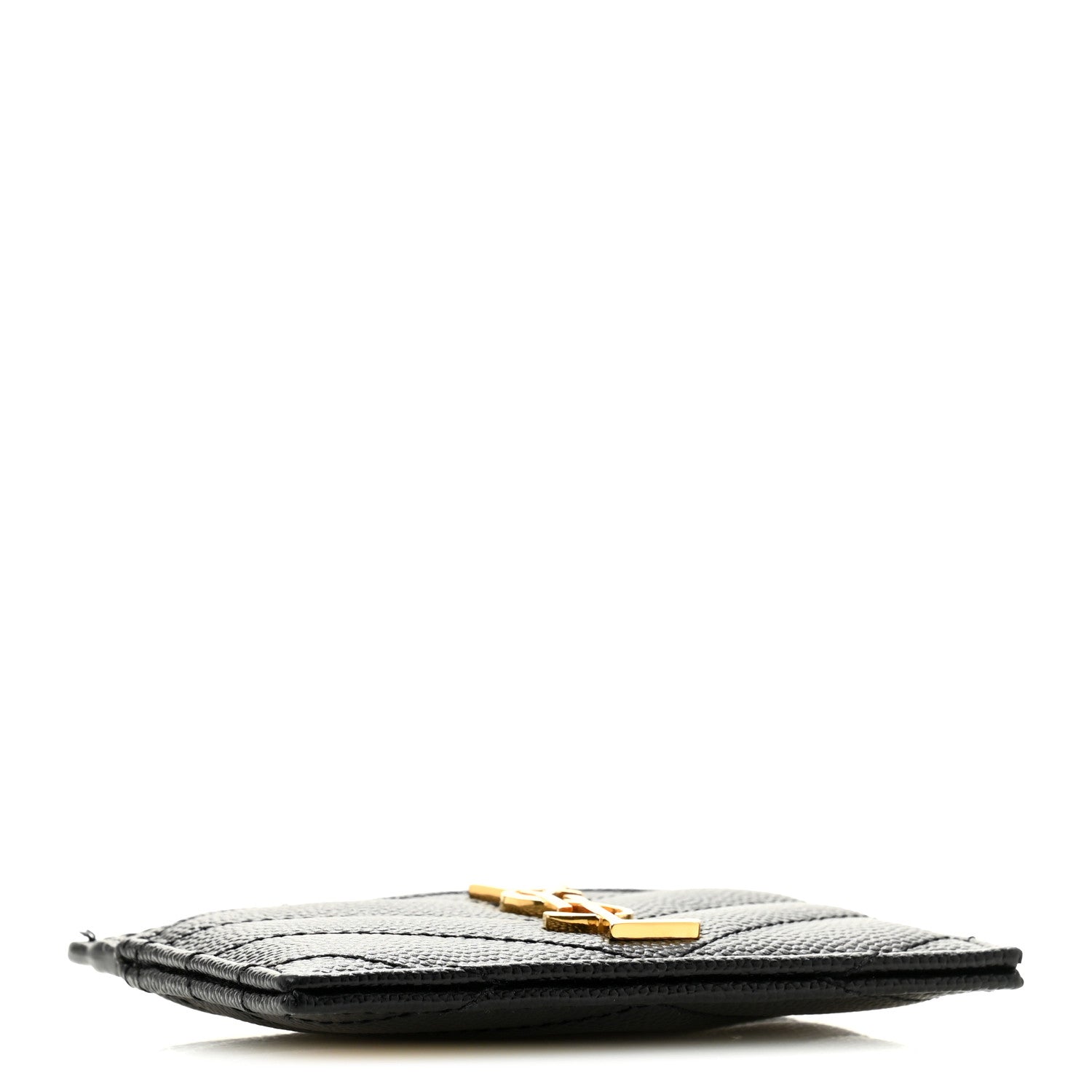 Grain De Poudre Matelasse Chevron Monogram Credit  Case Black