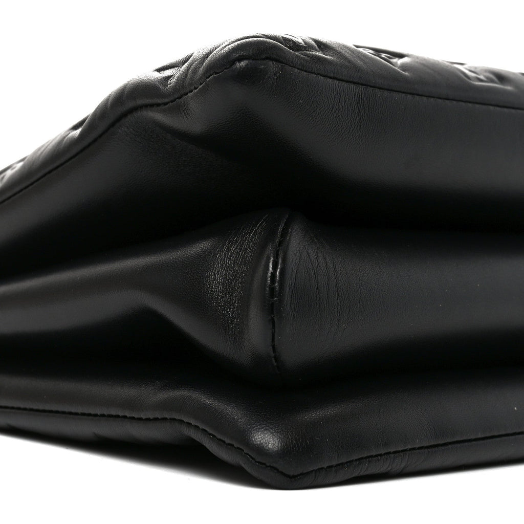 Lambskin Embossed Monogram Coussin MM Black