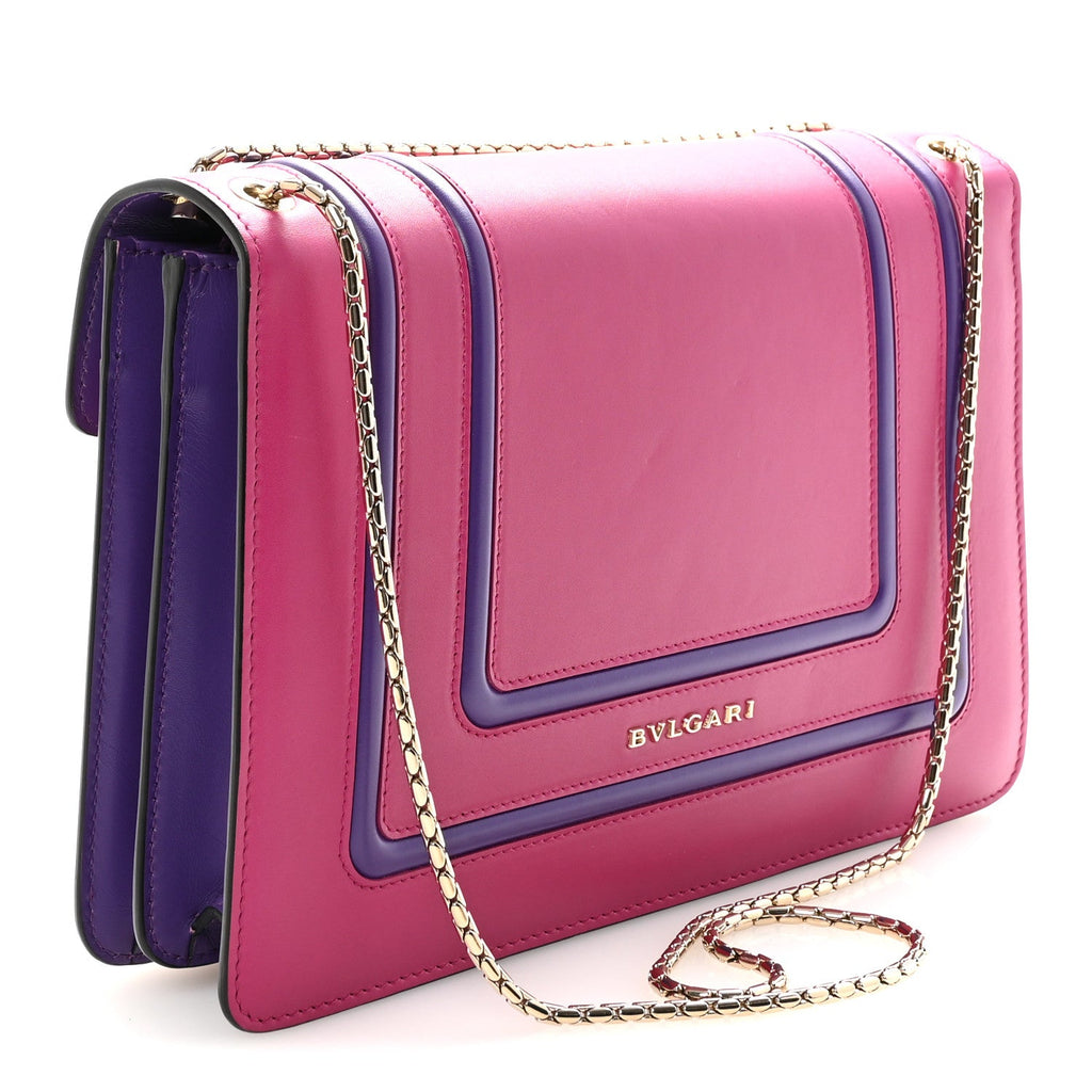 Calfskin Serpenti Forever Shoulder Bag Pink Purple