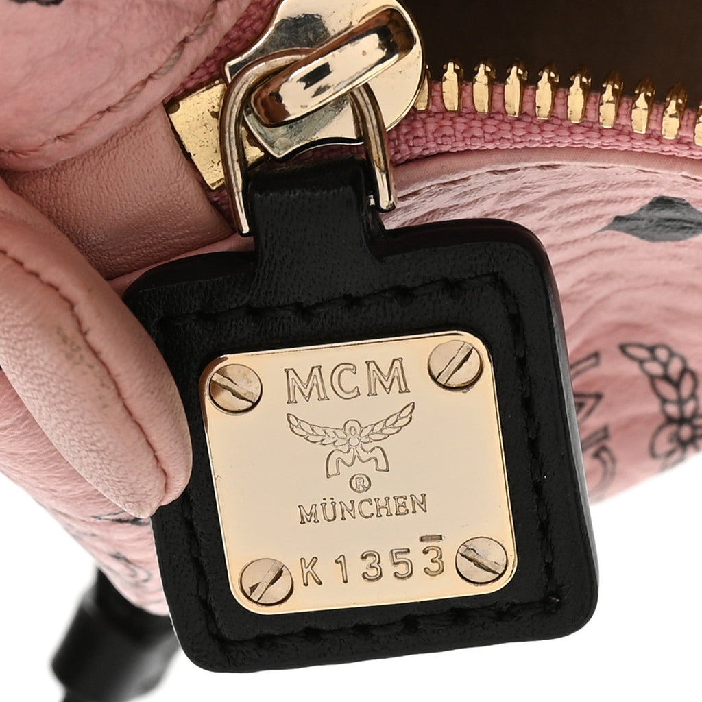 Calfskin Visetos Rabbit Zoo Doll Backpack Soft Pink