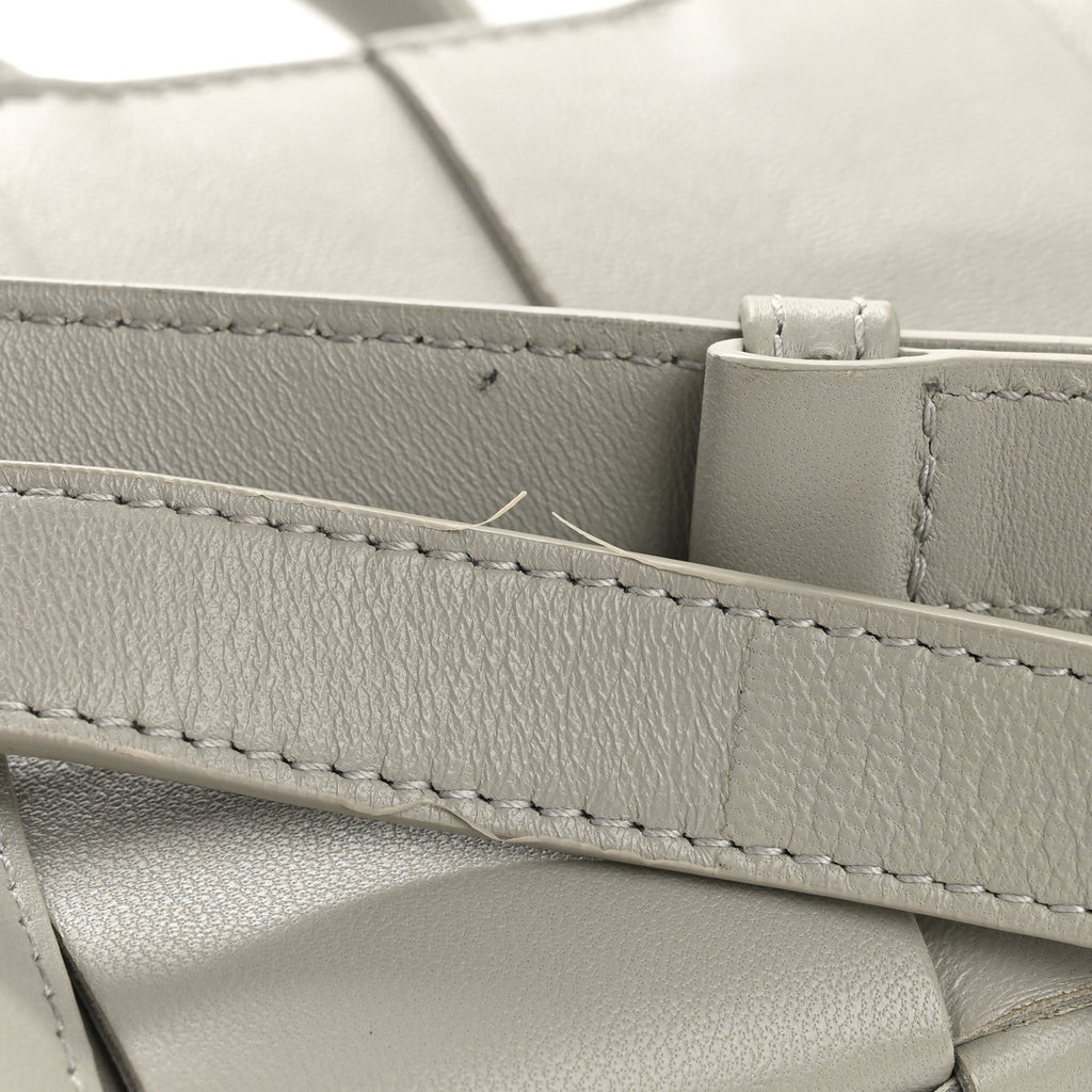 Nappa Maxi Intreccio Mini Arco East West Tote Agate Grey