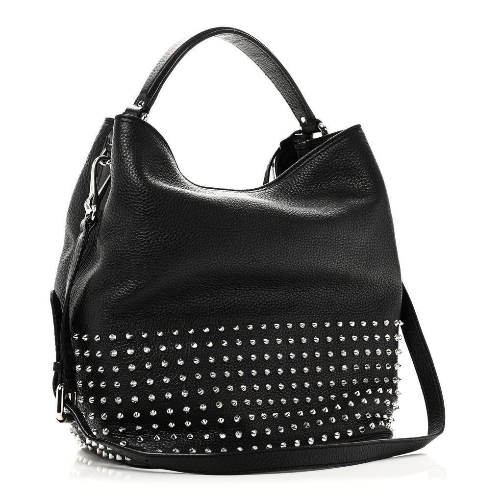 Calfskin Studded Medium Susanna Hobo Black