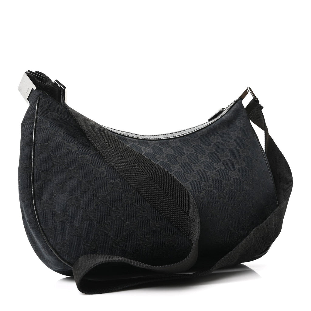 Monogram Medium Half Moon Hobo Black