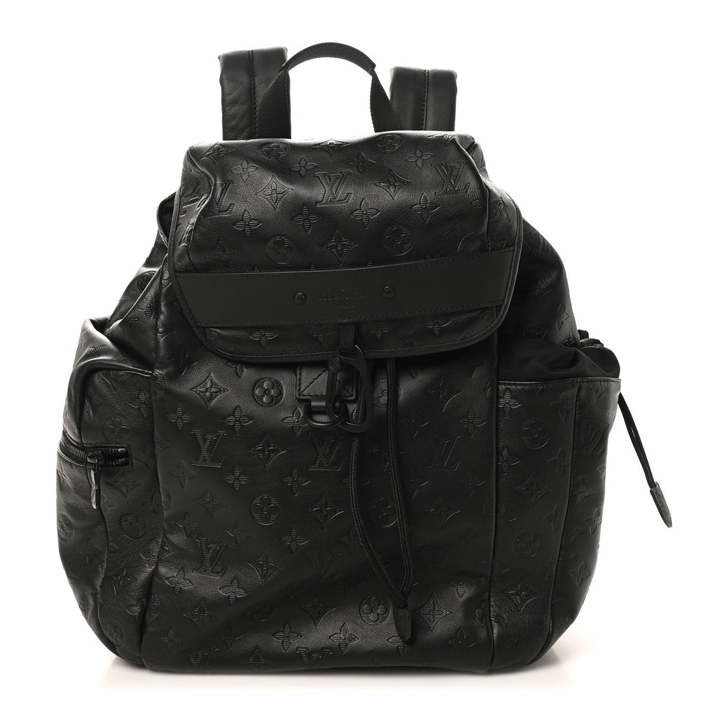 Calfskin Monogram Shadow Discovery Backpack Black