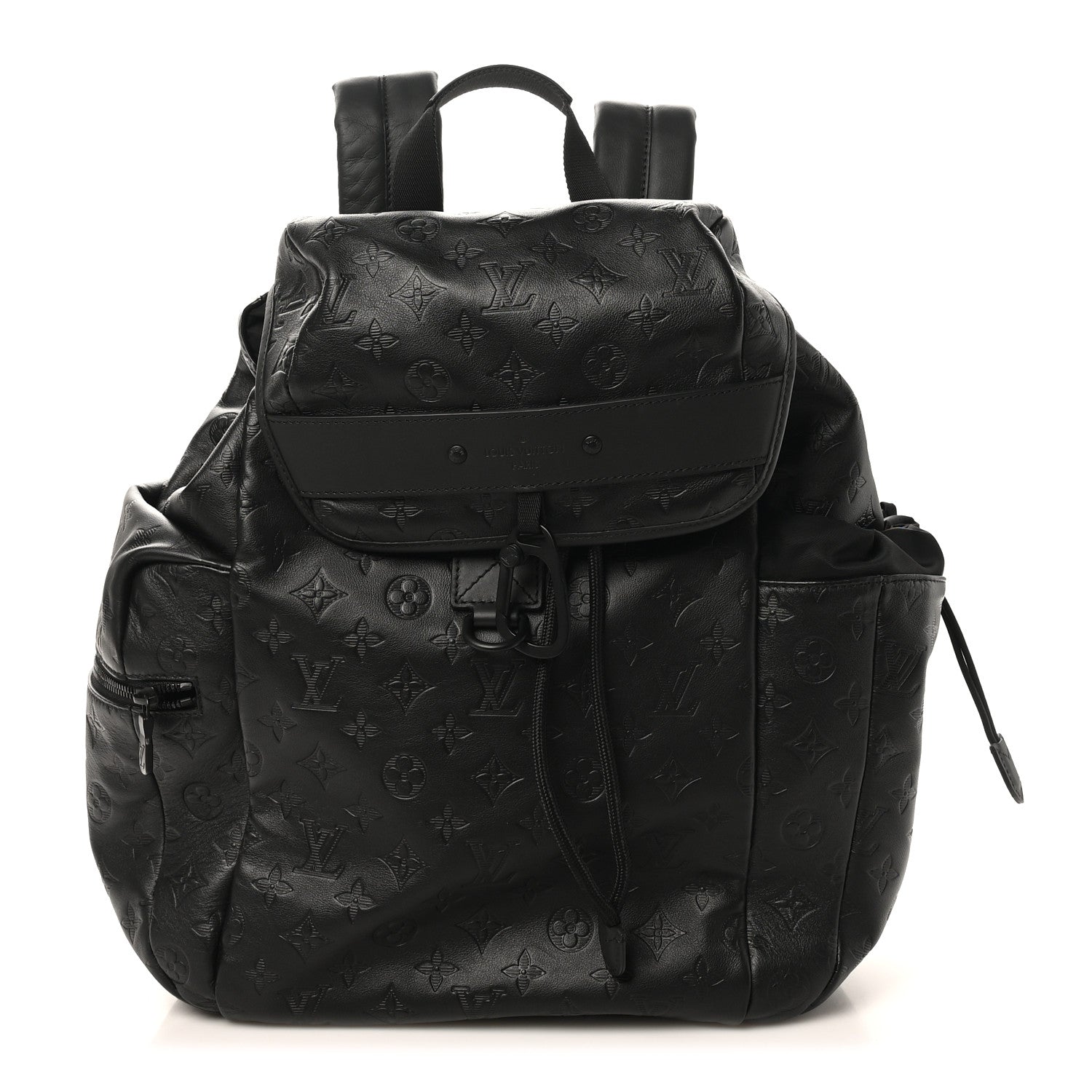 Calfskin Monogram Shadow Discovery Backpack Black
