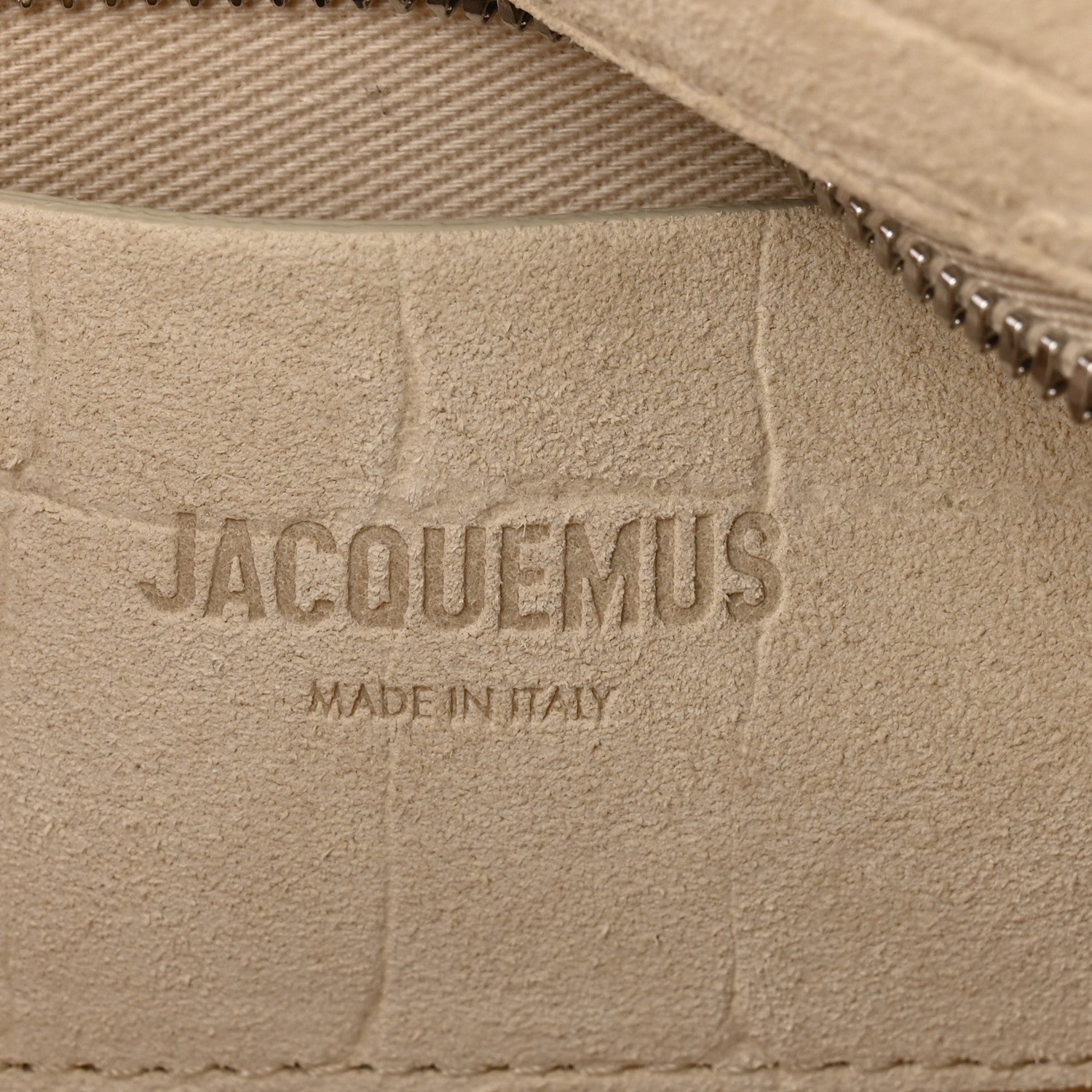Suede Crocodile Embossed Le Petit Turismo Ivory
