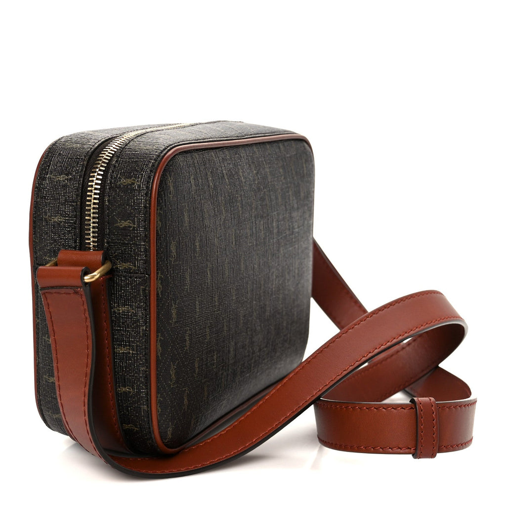 Canvas Smooth Calfskin Le Monogramme Camera Bag Chestnut