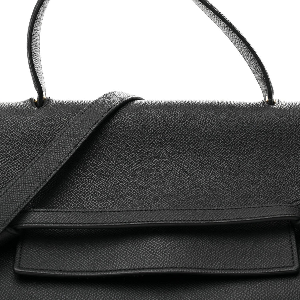Grained Calfskin Mini Belt Bag Black