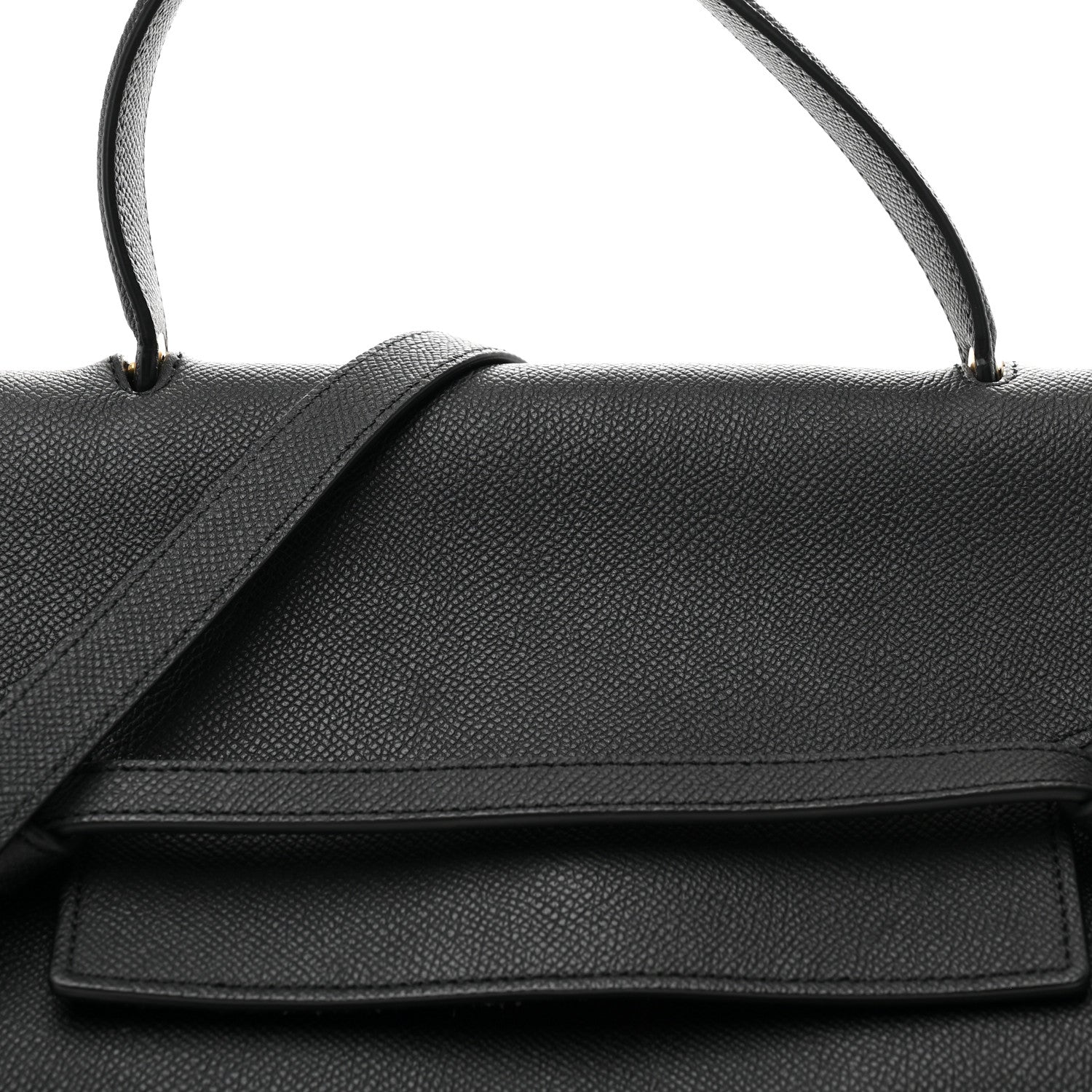 Grained Calfskin Mini Belt Bag Black