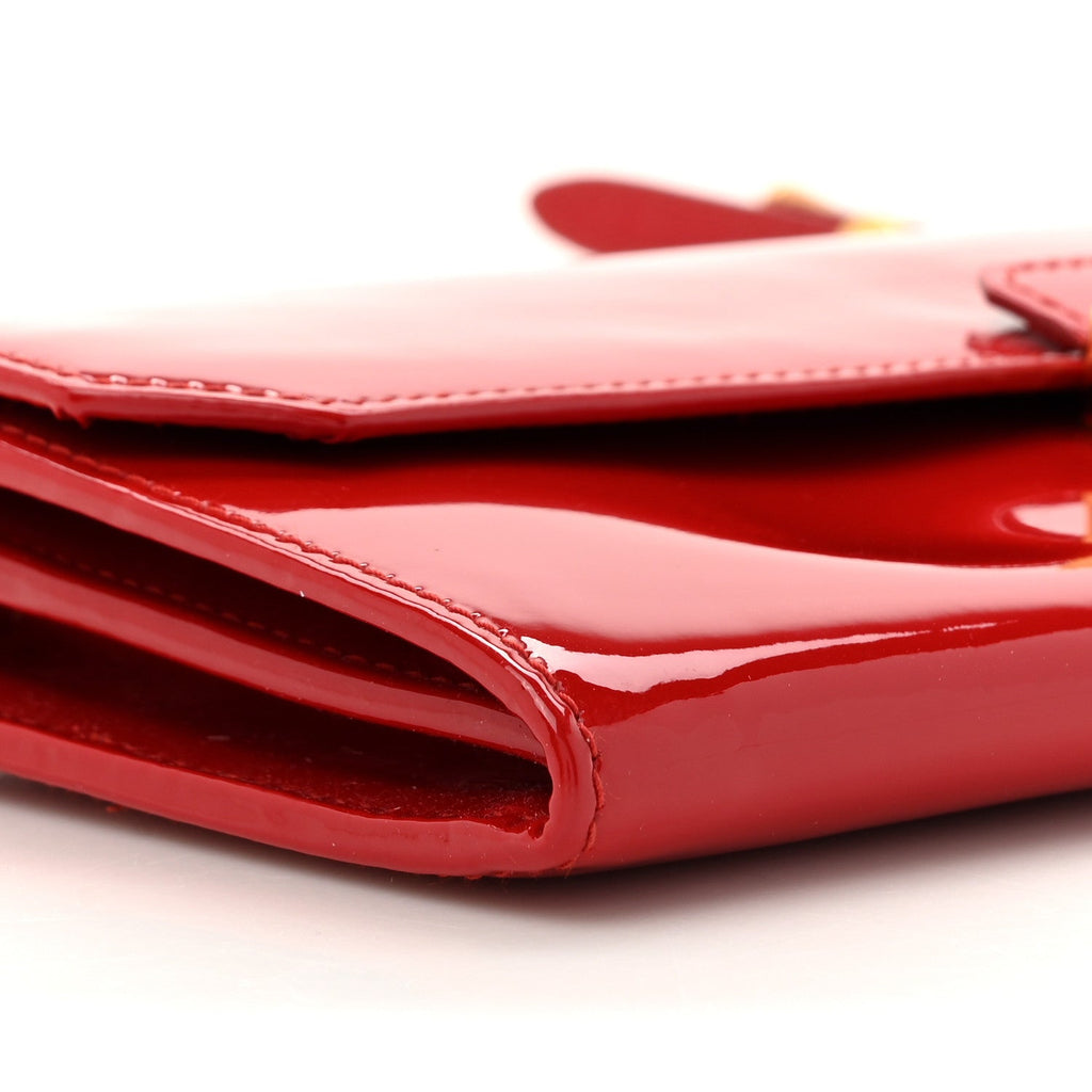 Vernice Madras Wallet On Chain Rosso