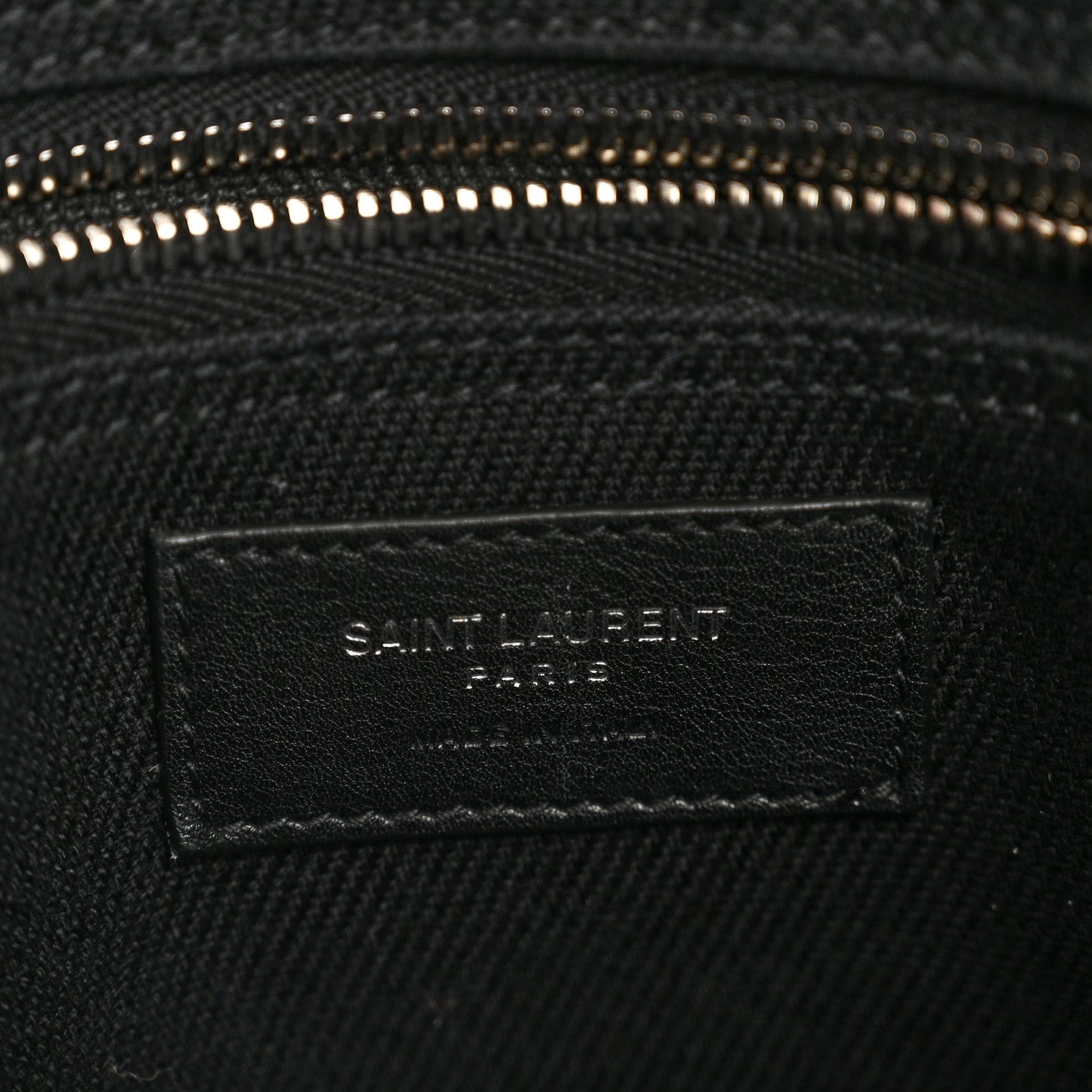 Linen Calfskin Rive Gauche North South Tote Black