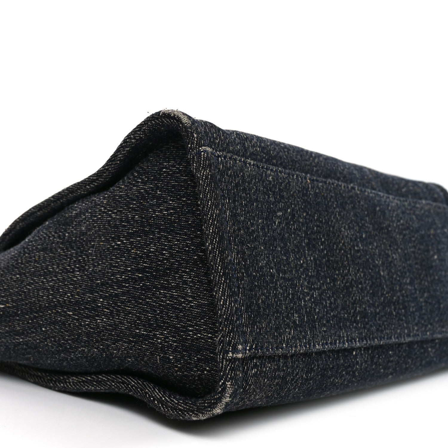 Denim Small Deauville Tote Dark Blue White