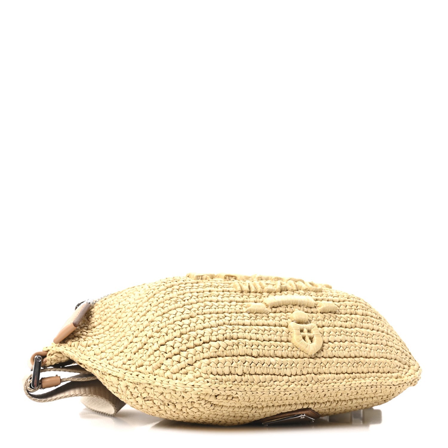 Yarn Raffia Effect Crochet Belt Bag Naturale