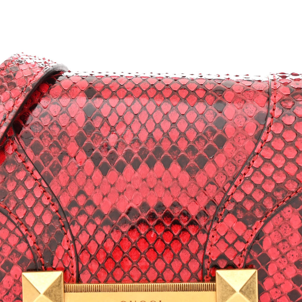 Elaphe Radiata Small Osiride Shoulder Bag Hibiscus Red