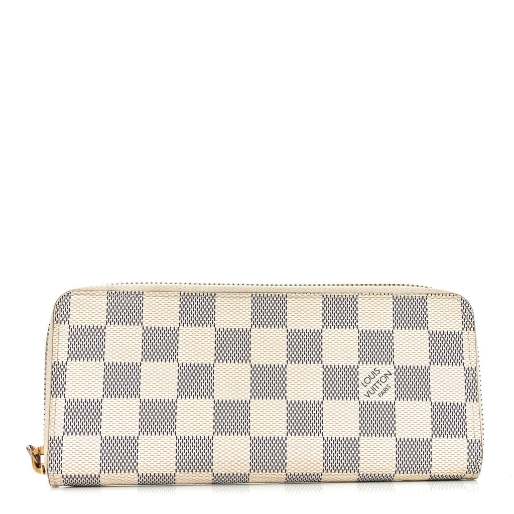 Damier Azur Clemence Wallet Rose Ballerine