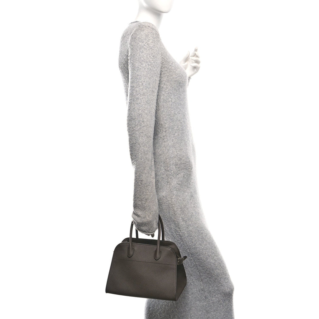 Grained Calfskin Soft Margaux 10 Bag Deep Brown