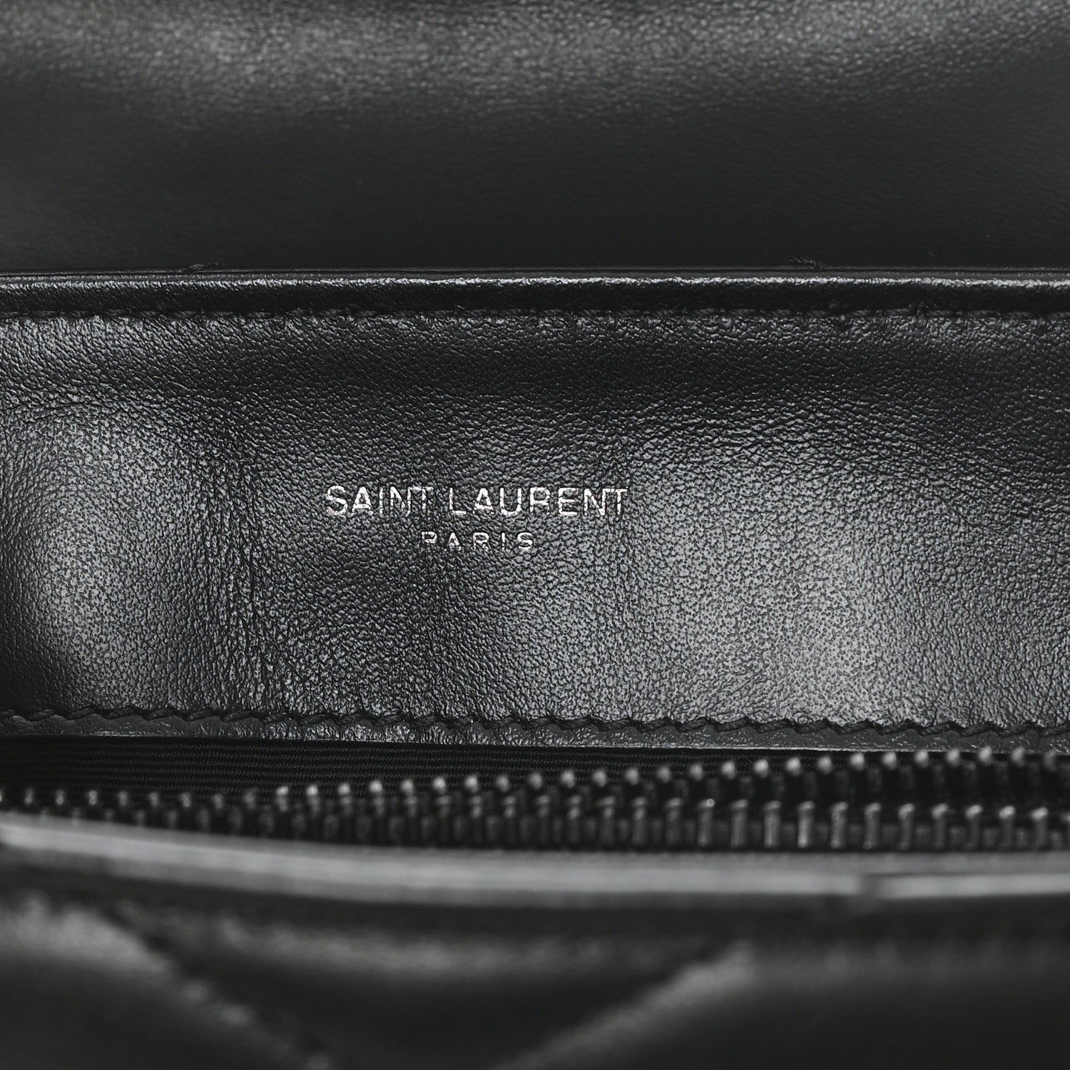 Calfskin Y Quilted Monogram Small Loulou Chain Satchel Black