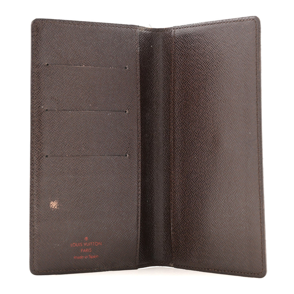 Damier Ebene Checkbook Cover Wallet