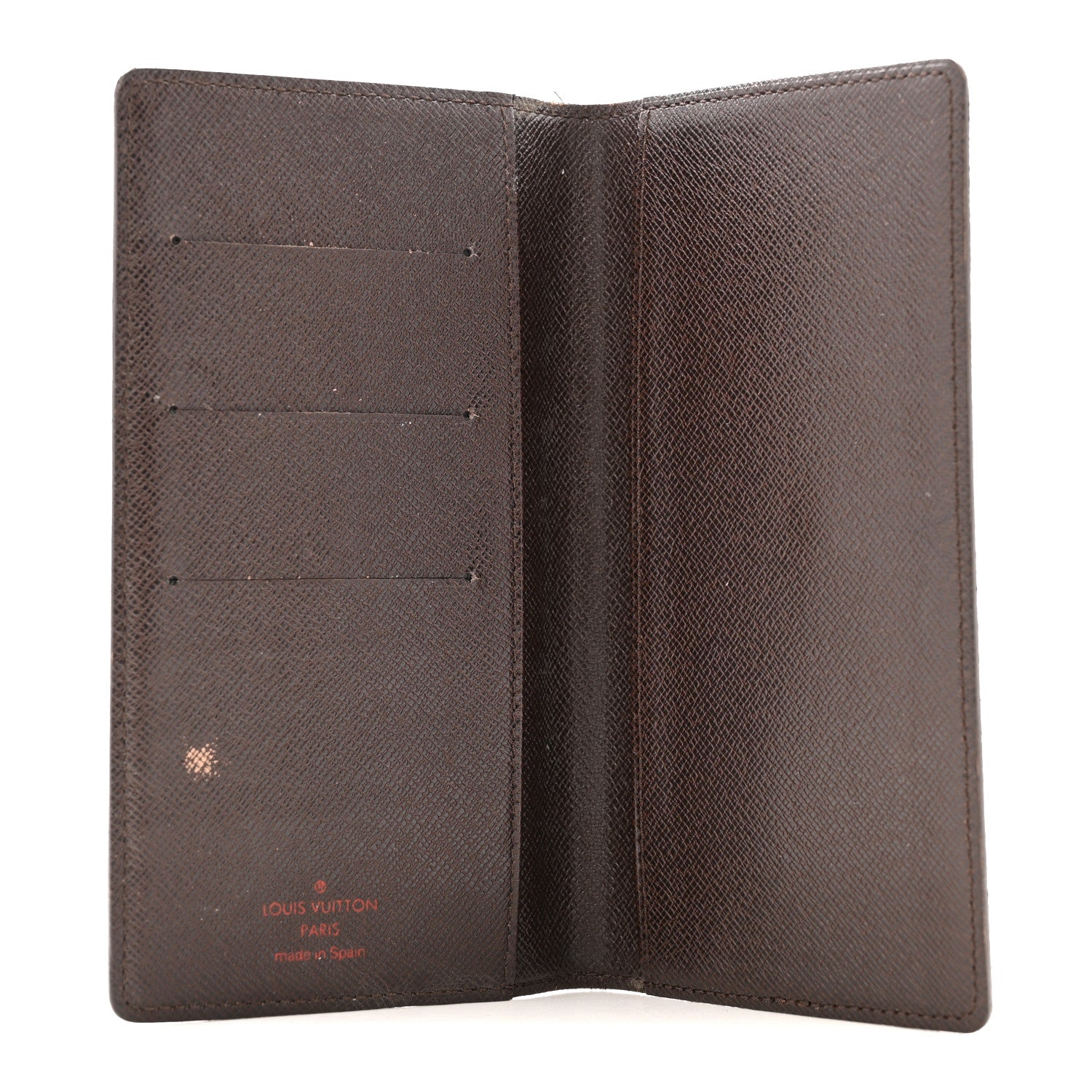 Damier Ebene Checkbook Cover Wallet