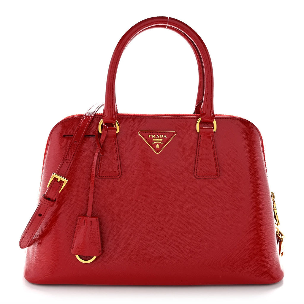 Saffiano Vernice Medium Promenade Tote Rosso