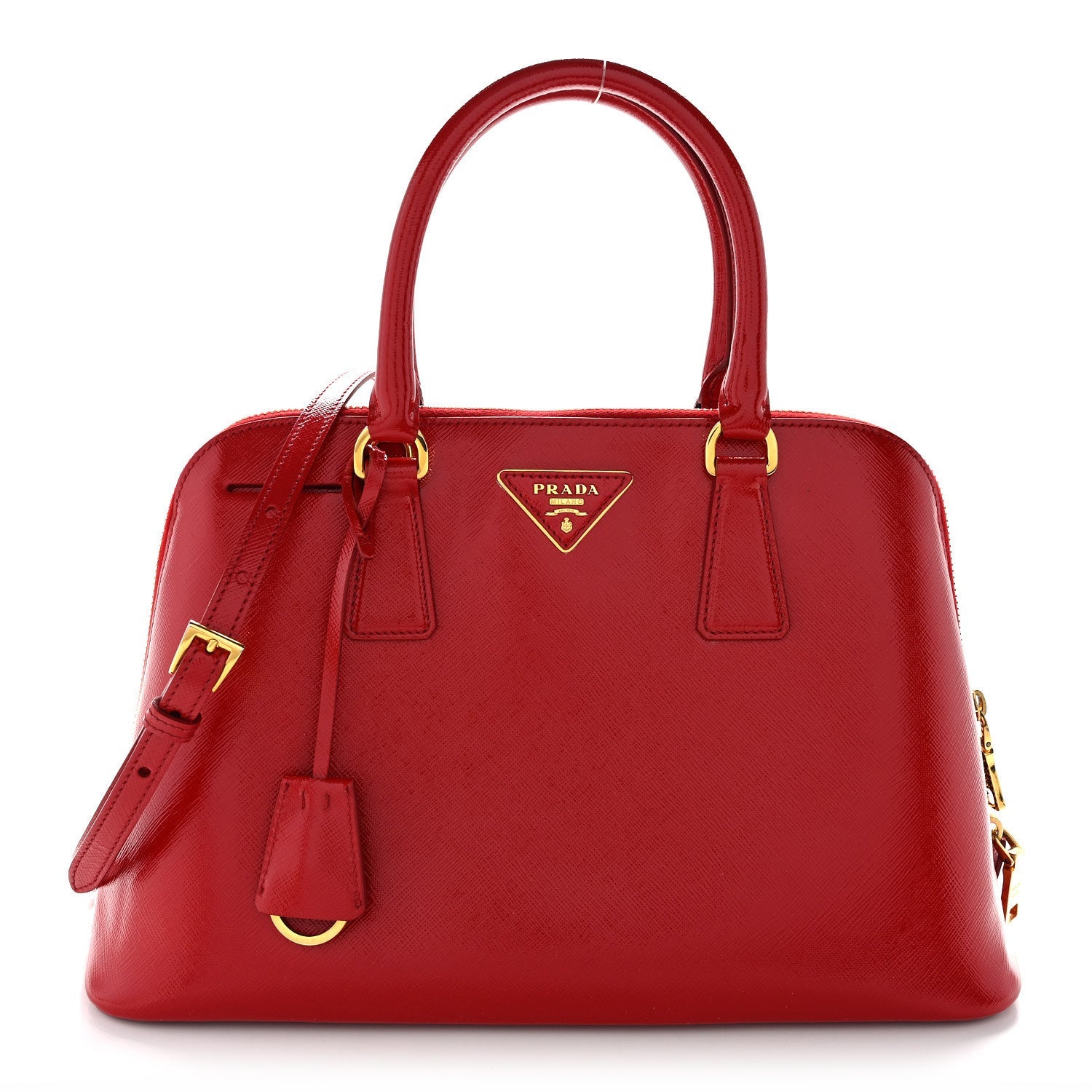 Saffiano Vernice Medium Promenade Tote Rosso