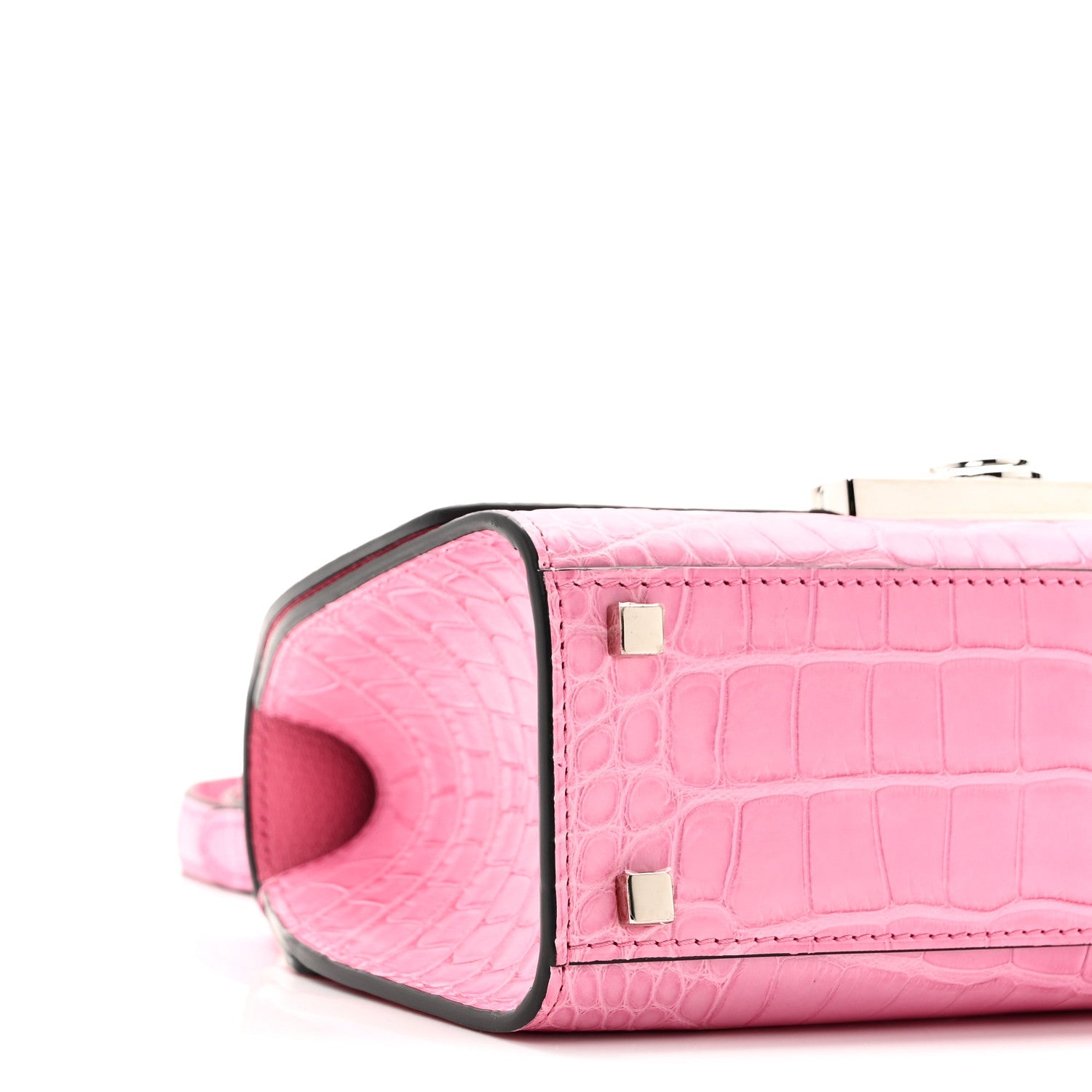 Matte Crocodile Rejane BB Pink