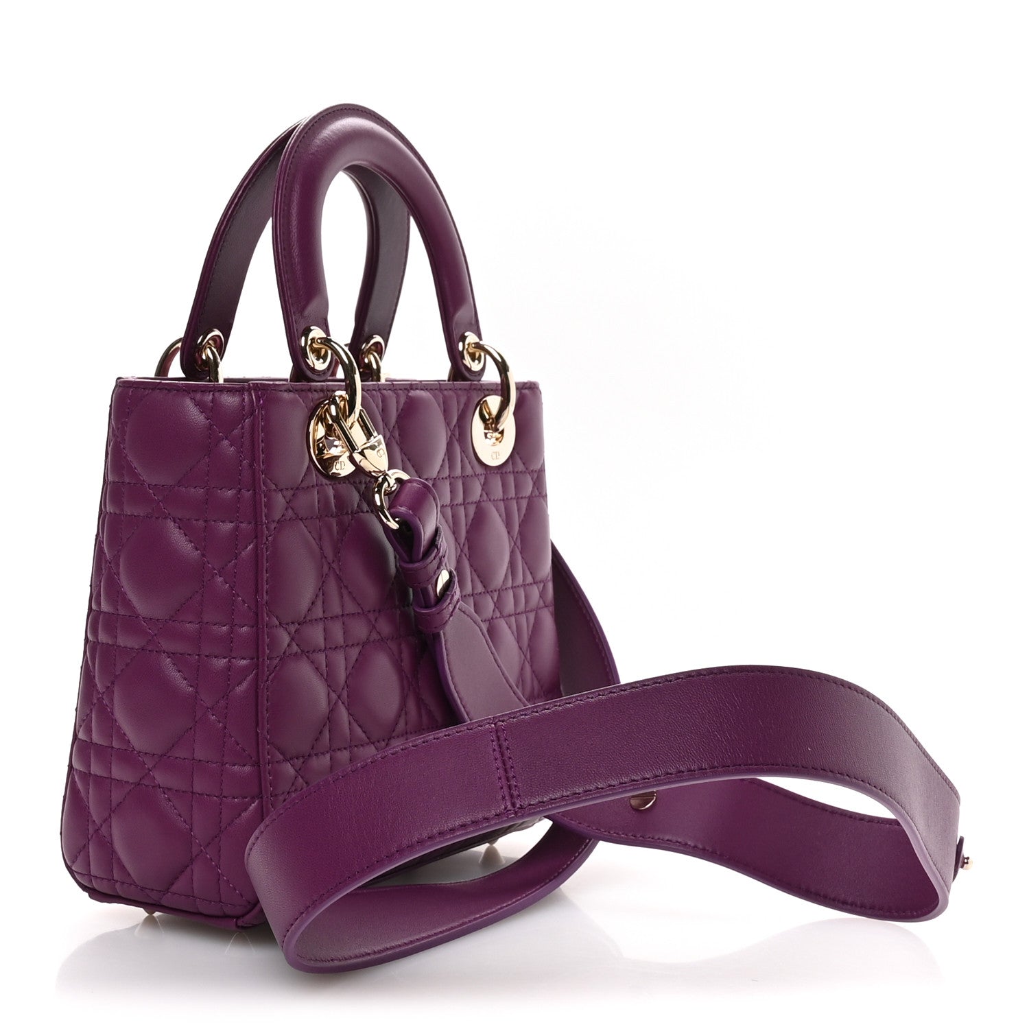 Lambskin Cannage Small My ABCDior Lady Dior Purple