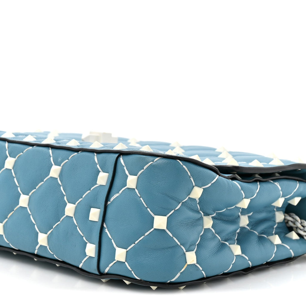 Nappa Small Free Rockstud Spike Shoulder Bag Cerulean