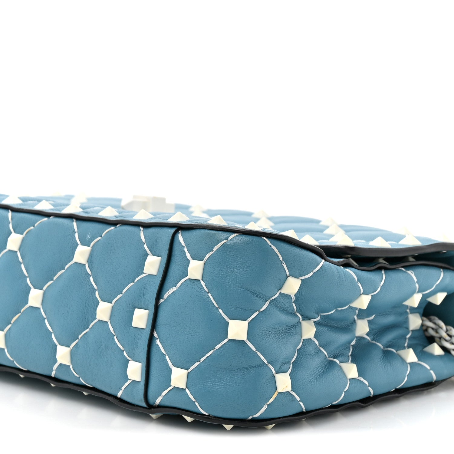 Nappa Small Free Rockstud Spike Shoulder Bag Cerulean